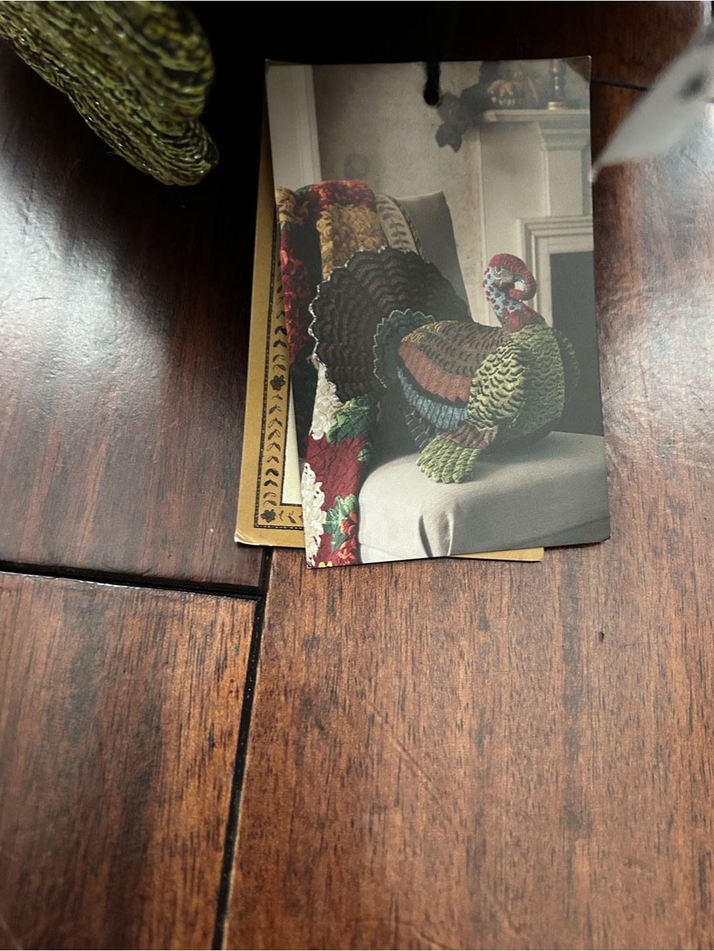 John Derian Beaded Turkey Pillow, NWT, 16 inches x 16 inches x 13 inches - Picture 8 of 8